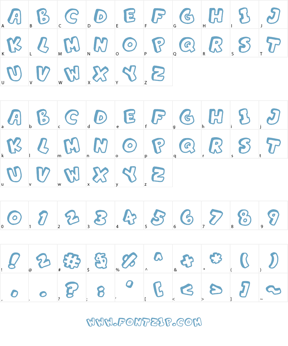 Alphabet Souplings Font Character